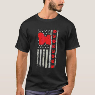 T-shirt Meilleure Maman Papa Havanais Pompiers Drapeau Éta