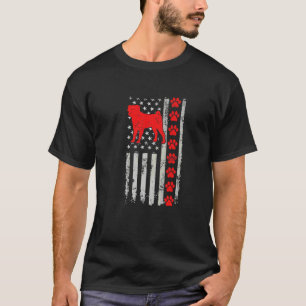 T-shirt Meilleure Maman Papa Pompière Bugg Drapeau América