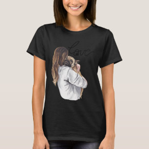 T-shirt Meilleure maman papa pug jamais propriétaire de ch