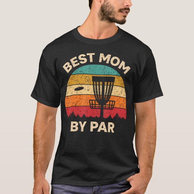 T-shirt Meilleure Maman Par Disc Golf Panier de Coucher du (Devant)