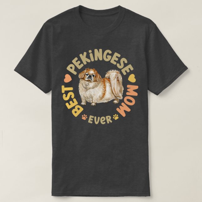 T-shirt Meilleure maman Pekingese jamais (Design devant)