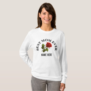 T-shirt Meilleure maman personnalisée Nom de la mère 