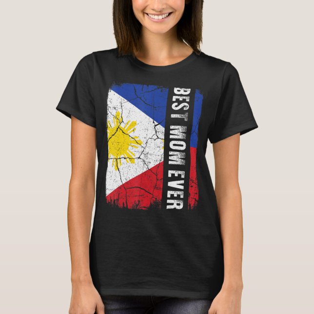 T-shirt Meilleure maman philippine jamais Philippines Drap (Devant)