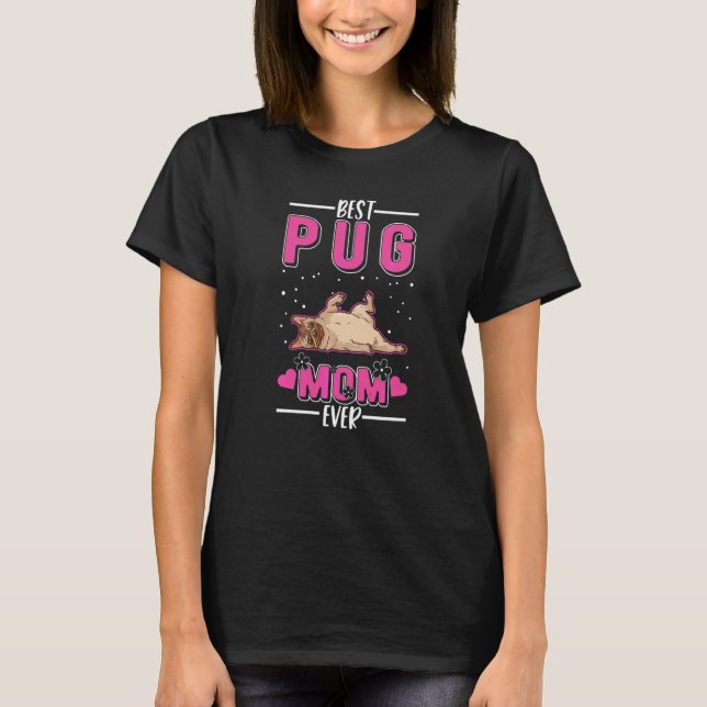 T-shirt Meilleure maman Pug de tous les temps Maman Pug (Devant)