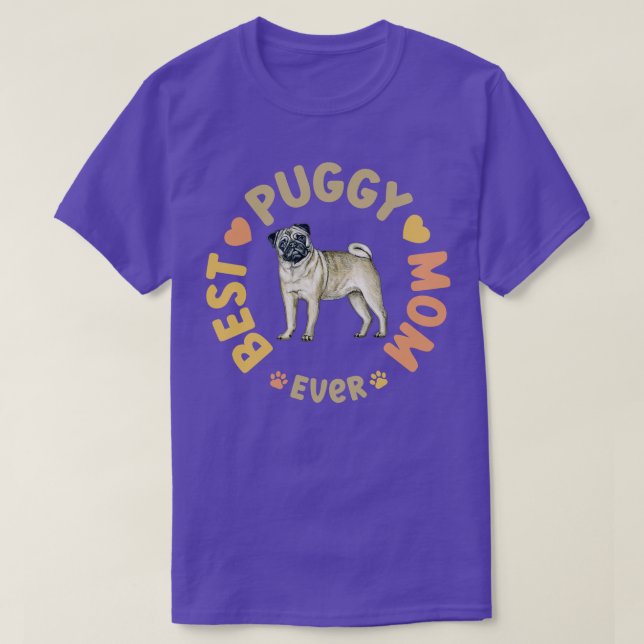 T-shirt Meilleure maman Puggy jamais (Design devant)