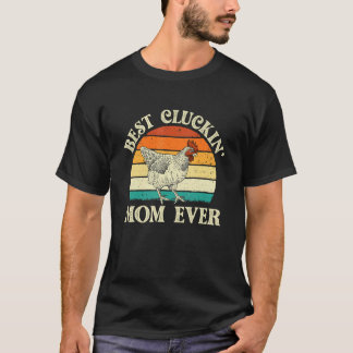 T-shirt Meilleure Maman qui Clacarde Ever - Poulet Rétro V