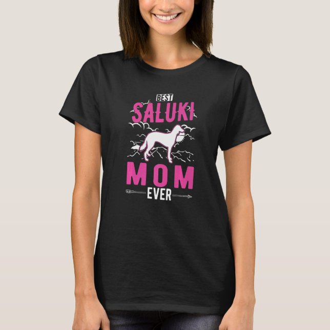 T-shirt Meilleure maman saluki (Devant)