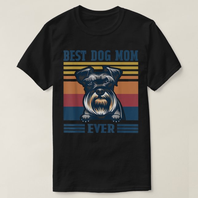 T-shirt Meilleure Maman Schnauzer Ever Drôle Maman de Chie (Design devant)