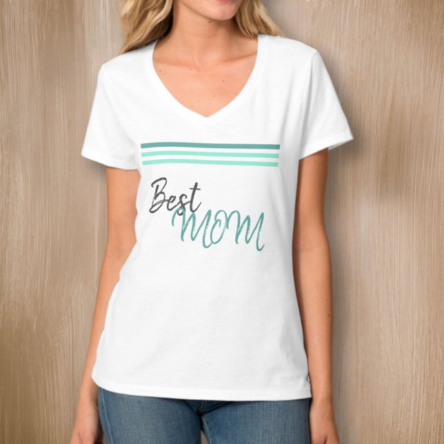 T-shirt Meilleure maman Script tendance Bande de la mère`s (Créateur téléchargé)
