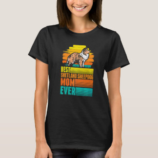 T-shirt Meilleure maman Shetland Sheepdog de tous les temp