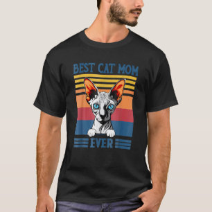 T-shirt Meilleure Maman Sphynx Jamais Chat Sans Poils Vi
