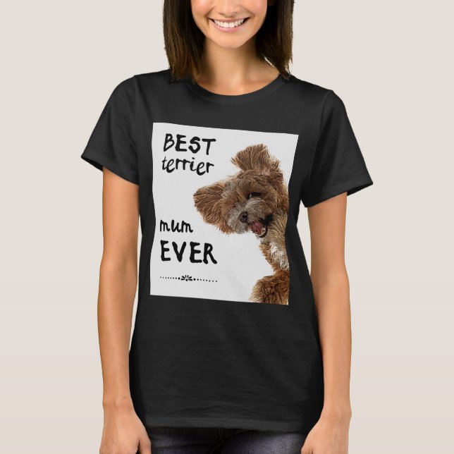 T-shirt Meilleure maman terrier jamais (Devant)