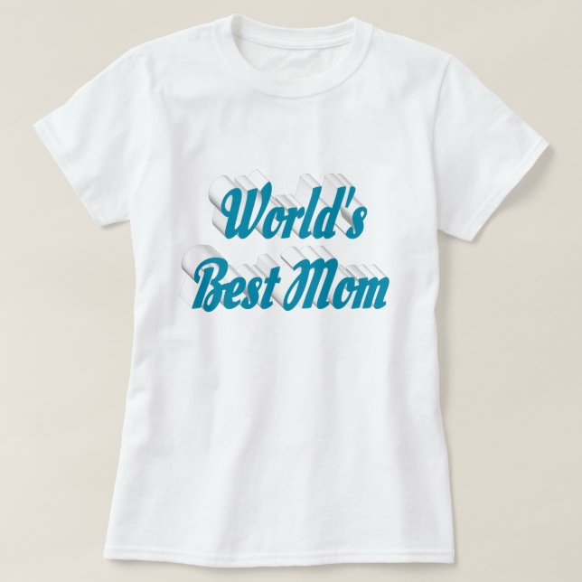 T-shirt Meilleure maman texte bleu marine (Design devant)