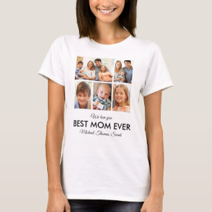 T-shirt Meilleure Maman Toujours Fête des mères Collage ph