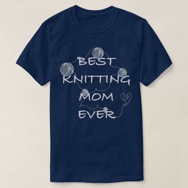 T-shirt Meilleure maman tricot jamais 4 (Design devant)