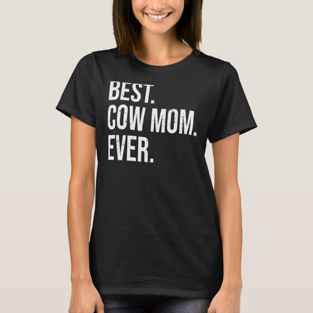 T-shirt Meilleure Maman Vache Ever Chouette Vache Mère Agr (Devant)