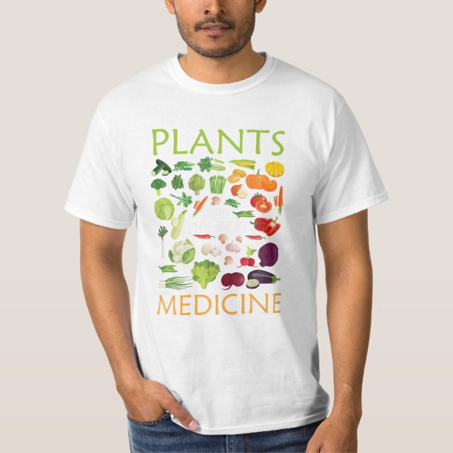 T-shirt Meilleure médecine végétalienne (Devant)