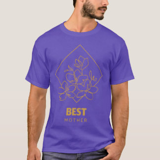 T-shirt Meilleure mère avec fleurs Fête des mères Famille