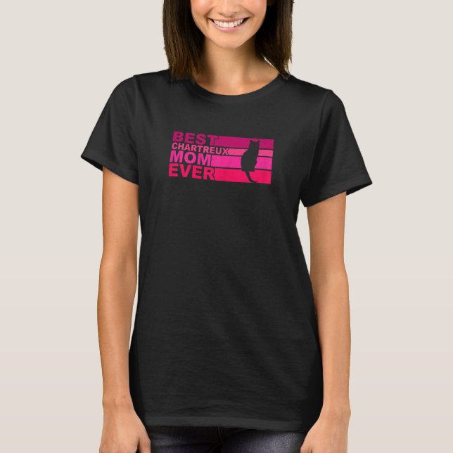 T-shirt Meilleure Mère de Chat Chartreux Femme (Devant)