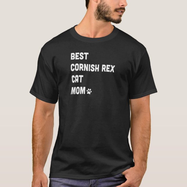 T-shirt Meilleure mère de chat Cornish Rex pour femmes (Devant)
