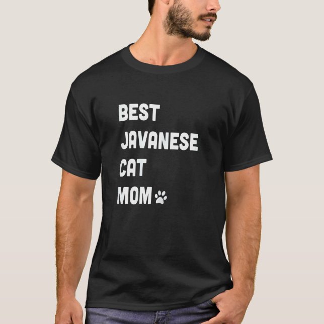 T-shirt Meilleure mère de chat javanaise pour femmes  Chat (Devant)