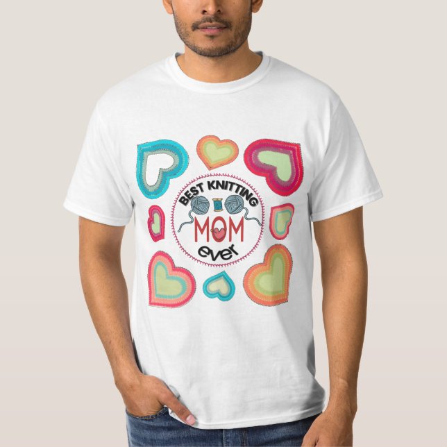 T-shirt meilleure mère de tricot (Devant)