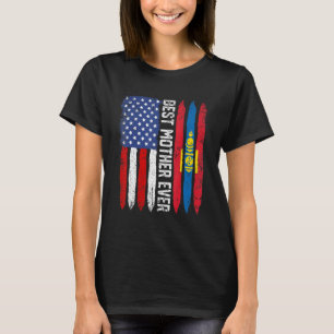 T-shirt Meilleure Mère Jour des Mères Mongolie Us Drapeau 