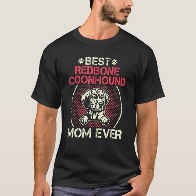 T-shirt Meilleure mère Redbone Coonhound de tous les temps (Devant)