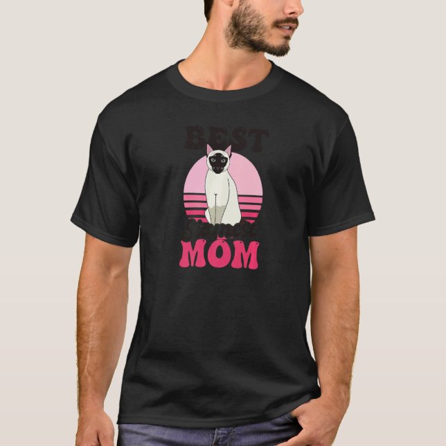 T-shirt Meilleure mère siamoise chat siamoise (Devant)
