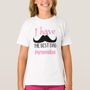 T-shirt Meilleure moustache de papa fête des pères texte r