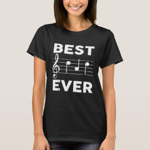 T-shirt Meilleure musique papa Jamais Musicien Piano Guita