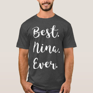 T-shirt Meilleure Nina jamais t Love Grand-mère Cursive Ni