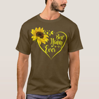 T-shirt Meilleure nounou jamais cadeau tournesol