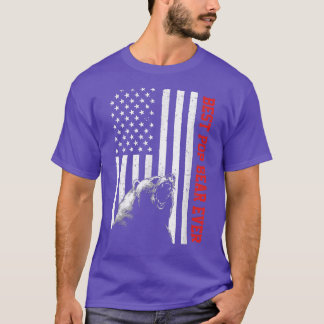 T-shirt Meilleure Ours de pop jamais USA American Drapeau