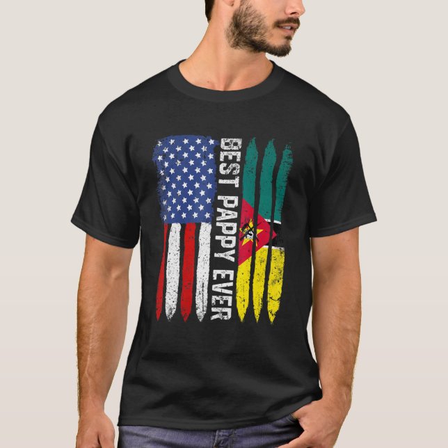 T-shirt Meilleure page jamais nous Mozambique Drapeau Fête (Devant)