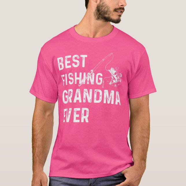T-shirt Meilleure pêche Grand-mère Jamais de pêche (Devant)