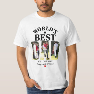 T-shirt Meilleure photo de Fête des pères certifiée papa d