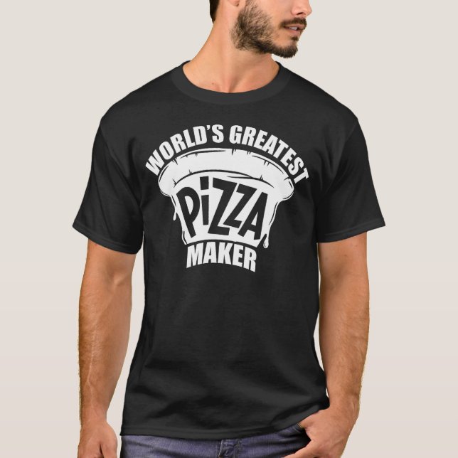 T-shirt Meilleure Pizza Maker Baker Drôle Pizza Maker Pour (Devant)