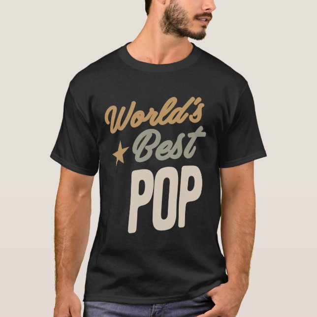 T-shirt Meilleure pop du monde - Cadeaux père et grand-pèr (Devant)