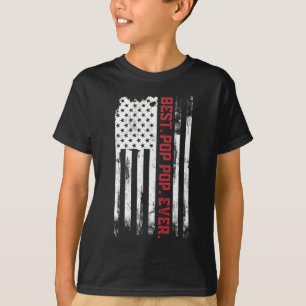 T-shirt Meilleure pop pop pop Ever Américain drapeau des E