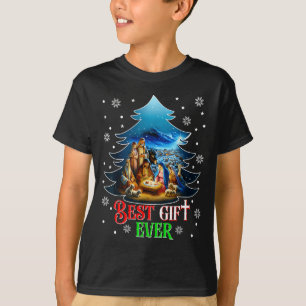 T-shirt Meilleure scène de Noël de Jésus de la Nativité Jo