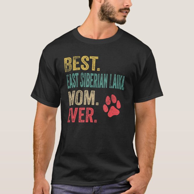T-shirt Meilleure Sibérie Orientale Laika Maman toujours V (Devant)