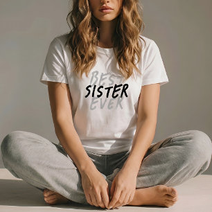 T-shirt Meilleure Sœur de Tous les Temps Moderne Grunge No