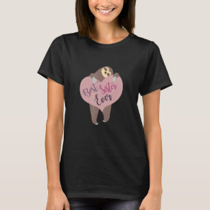 T-shirt Meilleure Soeur Jamais, Fente Avec Tee De Coeur
