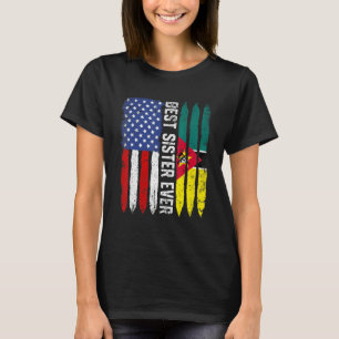 T-shirt Meilleure soeur jamais nous Mozambique Drapeau Fêt