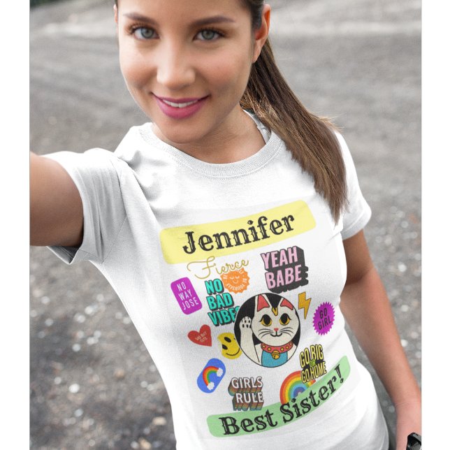T-shirt Meilleure Soeur mignonne chats personnalisés aller (Créateur téléchargé)