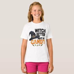 T-shirt Meilleure Sorcière, Donnez-Moi Mon Bonbon Hallowee