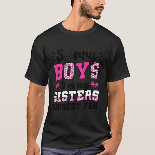 T-shirt Meilleure Supportrice Soeur De Volley-Ball Joueuse (Devant)