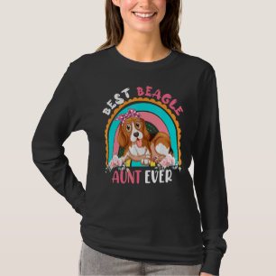 T-shirt Meilleure Tante Beagle Jamais mignonne Fleurs Arc