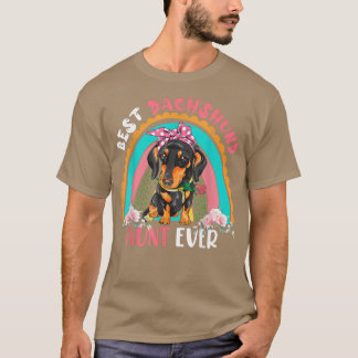 T-shirt Meilleure Tante Dachshund Jamais mignonne Fleurs A